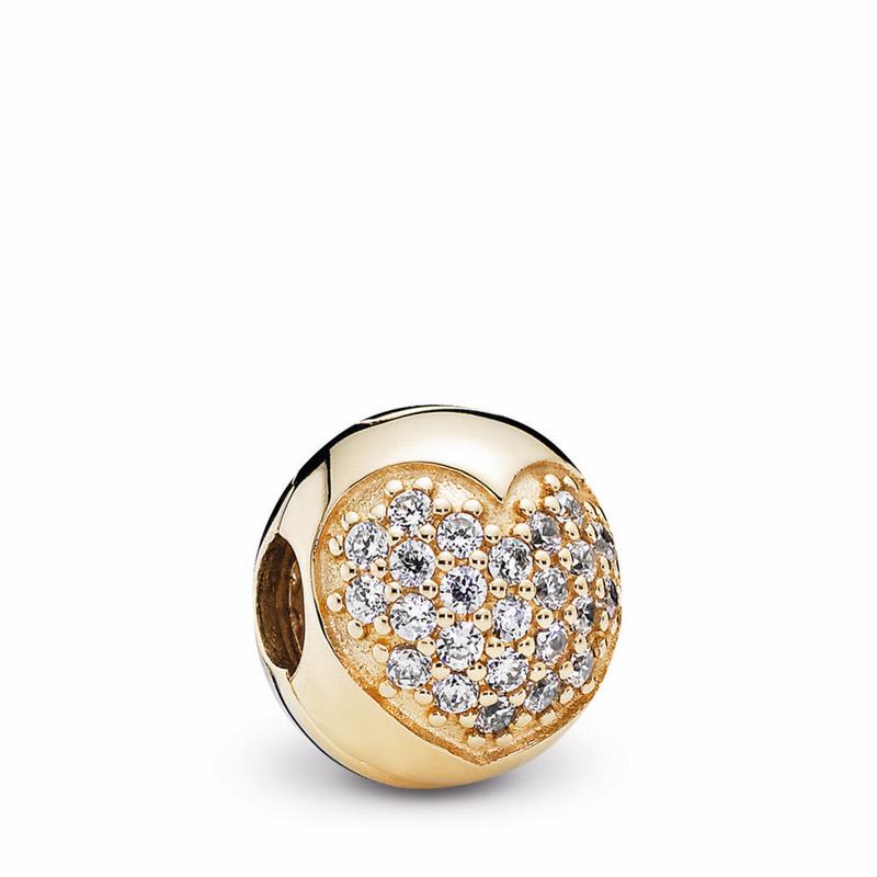 Pandora Love Of My Life Clip Charm NZ, 14k Gold (502617-VGD)